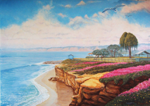Rik Erickson mural depicting La Jolla Cove area